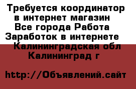 Требуется координатор в интернет-магазин - Все города Работа » Заработок в интернете   . Калининградская обл.,Калининград г.